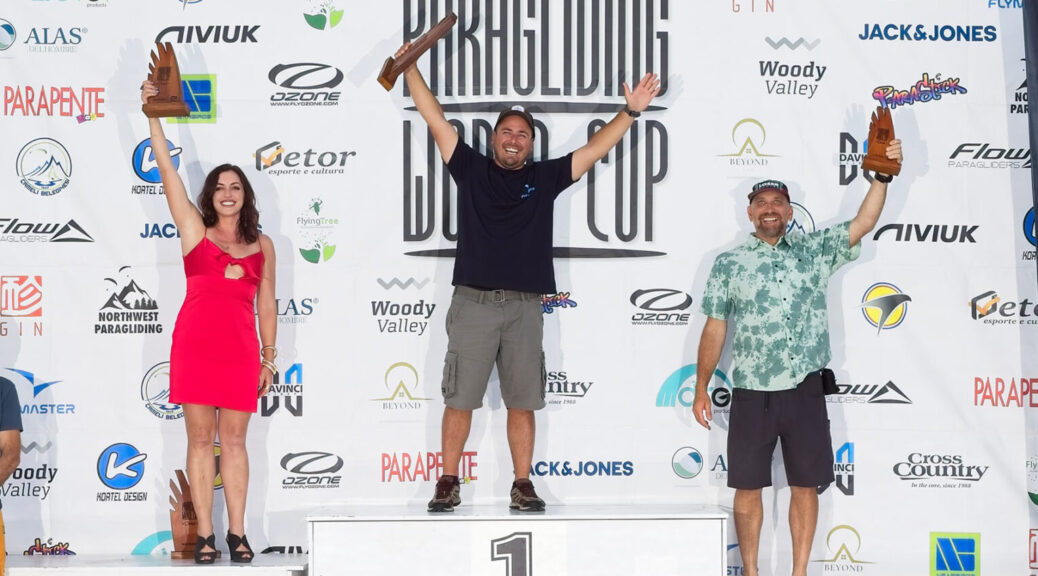Paragliding World Cup podium for Turkery 2024 sees Violeta Jimenez in second place.